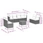 vidaXL 9-tlg. Garten-Sofagarnitur mit Kissen Grau Poly Rattan vidaXL 9-tlg. Garten-Sofagarnitur mit Kissen Grau Poly Rattan