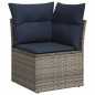vidaXL 5-tlg. Garten-Sofagarnitur mit Kissen Grau Poly Rattan vidaXL 5-tlg. Garten-Sofagarnitur mit Kissen Grau Poly Rattan