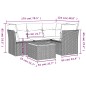 vidaXL 5-tlg. Garten-Sofagarnitur mit Kissen Grau Poly Rattan vidaXL 5-tlg. Garten-Sofagarnitur mit Kissen Grau Poly Rattan