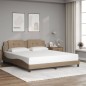 vidaXL Bettgestell mit Kopfteil Cappuccino-Braun 180x200 cm Kunstleder vidaXL Bettgestell mit Kopfteil Cappuccino-Braun 180x200 cm Kunstleder