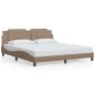 vidaXL Bettgestell mit Kopfteil Cappuccino-Braun 180x200 cm Kunstleder vidaXL Bettgestell mit Kopfteil Cappuccino-Braun 180x200 cm Kunstleder