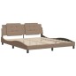 vidaXL Bettgestell mit Kopfteil Cappuccino-Braun 180x200 cm Kunstleder vidaXL Bettgestell mit Kopfteil Cappuccino-Braun 180x200 cm Kunstleder