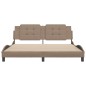 vidaXL Bettgestell mit Kopfteil Cappuccino-Braun 180x200 cm Kunstleder vidaXL Bettgestell mit Kopfteil Cappuccino-Braun 180x200 cm Kunstleder