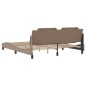 vidaXL Bettgestell mit Kopfteil Cappuccino-Braun 180x200 cm Kunstleder vidaXL Bettgestell mit Kopfteil Cappuccino-Braun 180x200 cm Kunstleder
