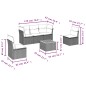 vidaXL 6-tlg. Garten-Sofagarnitur mit Kissen Grau Poly Rattan vidaXL 6-tlg. Garten-Sofagarnitur mit Kissen Grau Poly Rattan