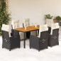 vidaXL 7-tlg. Garten-Essgruppe mit Kissen Schwarz Poly Rattan vidaXL 7-tlg. Garten-Essgruppe mit Kissen Schwarz Poly Rattan