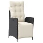 vidaXL 5-tlg. Garten-Essgruppe mit Kissen Schwarz Poly Rattan vidaXL 5-tlg. Garten-Essgruppe mit Kissen Schwarz Poly Rattan