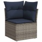 vidaXL 8-tlg. Garten-Sofagarnitur mit Kissen Grau Poly Rattan vidaXL 8-tlg. Garten-Sofagarnitur mit Kissen Grau Poly Rattan