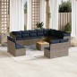 vidaXL 13-tlg. Garten-Sofagarnitur mit Kissen Grau Poly Rattan vidaXL 13-tlg. Garten-Sofagarnitur mit Kissen Grau Poly Rattan