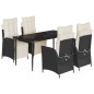 vidaXL 5-tlg. Garten-Essgruppe mit Kissen Schwarz Poly Rattan vidaXL 5-tlg. Garten-Essgruppe mit Kissen Schwarz Poly Rattan