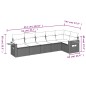vidaXL 6-tlg. Garten-Sofagarnitur mit Kissen Schwarz Poly Rattan vidaXL 6-tlg. Garten-Sofagarnitur mit Kissen Schwarz Poly Rattan