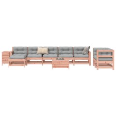 vidaXL 10-tlg. Garten-Sofagarnitur Massivholz Douglasie