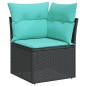 vidaXL 7-tlg. Garten-Sofagarnitur mit Kissen Schwarz Poly Rattan vidaXL 7-tlg. Garten-Sofagarnitur mit Kissen Schwarz Poly Rattan