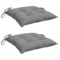 vidaXL Stuhlkissen 2 Stk. Grau 40x40x7 cm Oxford-Gewebe vidaXL Stuhlkissen 2 Stk. Grau 40x40x7 cm Oxford-Gewebe