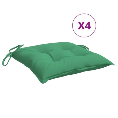 vidaXL Stuhlkissen 4 Stk. Grün 40x40x7 cm Oxford-Gewebe