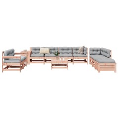 vidaXL 11-tlg. Garten-Sofagarnitur Massivholz Douglasie