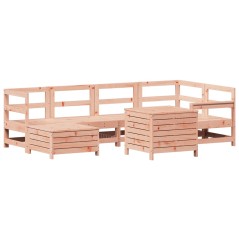 vidaXL 7-tlg. Garten-Sofagarnitur Massivholz Douglasie