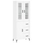Highboard Hochglanz-Weiß 69,5x34x180 cm Holzwerkstoff Highboard Hochglanz-Weiß 69,5x34x180 cm Holzwerkstoff