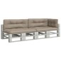 vidaXL Palettenkissen 5-tlg. Taupe Stoff vidaXL Palettenkissen 5-tlg. Taupe Stoff