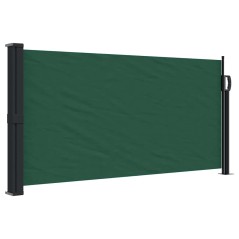 vidaXL Seitenmarkise Ausziehbar Dunkelgrün 100x500 cm