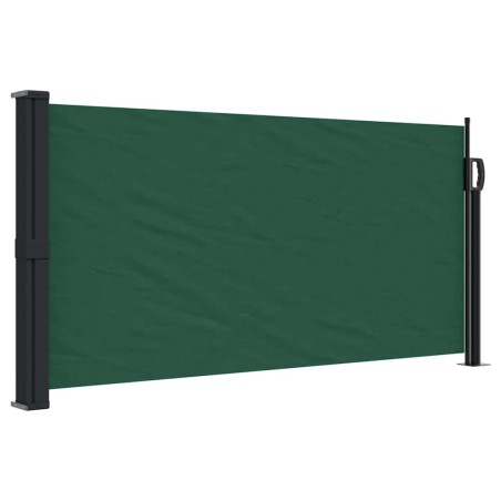vidaXL Seitenmarkise Ausziehbar Dunkelgrün 100x500 cm