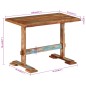 vidaXL Esstisch 110x55x78 cm Altholz Massiv