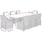 vidaXL 9-tlg. Garten-Essgruppe mit Kissen Grau Poly Rattan vidaXL 9-tlg. Garten-Essgruppe mit Kissen Grau Poly Rattan
