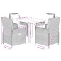 vidaXL 5-tlg. Garten-Essgruppe mit Kissen Hellgrau Poly Rattan vidaXL 5-tlg. Garten-Essgruppe mit Kissen Hellgrau Poly Rattan