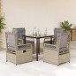 vidaXL 5-tlg. Garten-Essgruppe mit Kissen Beige Poly Rattan vidaXL 5-tlg. Garten-Essgruppe mit Kissen Beige Poly Rattan