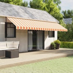 vidaXL Markisenvolant Gelb und Orange Gestreift 6 m