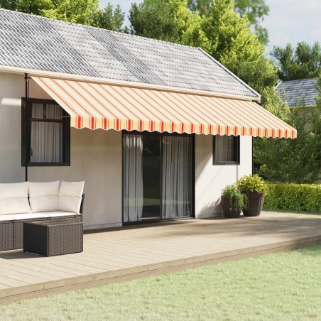 vidaXL Markisenvolant Gelb und Orange Gestreift 6 m