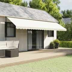 vidaXL Markisenvolant Creme Gestreift 6 m