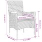 vidaXL 3-tlg. Garten-Essgruppe mit Kissen Beige Poly Rattan und Glas