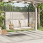 vidaXL Hängebank mit Kissen Beige 109x62x40 cm Poly Rattan vidaXL Hängebank mit Kissen Beige 109x62x40 cm Poly Rattan