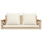 vidaXL Hängebank mit Kissen Beige 109x62x40 cm Poly Rattan vidaXL Hängebank mit Kissen Beige 109x62x40 cm Poly Rattan