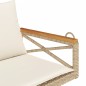 vidaXL Hängebank mit Kissen Beige 109x62x40 cm Poly Rattan vidaXL Hängebank mit Kissen Beige 109x62x40 cm Poly Rattan