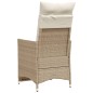 vidaXL Gartensessel mit Kissen 2 Stk. Verstellbar Beige Poly Rattan vidaXL Gartensessel mit Kissen 2 Stk. Verstellbar Beige Poly Rattan