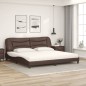 vidaXL Bett mit Matratze Braun 200x200 cm Kunstleder vidaXL Bett mit Matratze Braun 200x200 cm Kunstleder