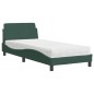 vidaXL Bett mit Matratze Dunkelgrün 80x200 cm Samt vidaXL Bett mit Matratze Dunkelgrün 80x200 cm Samt