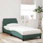 vidaXL Bett mit Matratze Dunkelgrün 80x200 cm Samt vidaXL Bett mit Matratze Dunkelgrün 80x200 cm Samt