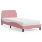 vidaXL Bett mit Matratze Rosa 80x200 cm Samt vidaXL Bett mit Matratze Rosa 80x200 cm Samt