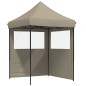 vidaXL Partyzelt Faltbar Pop-Up mit 2 Seitenteilen Taupe vidaXL Partyzelt Faltbar Pop-Up mit 2 Seitenteilen Taupe