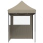 vidaXL Partyzelt Faltbar Pop-Up mit 2 Seitenteilen Taupe vidaXL Partyzelt Faltbar Pop-Up mit 2 Seitenteilen Taupe