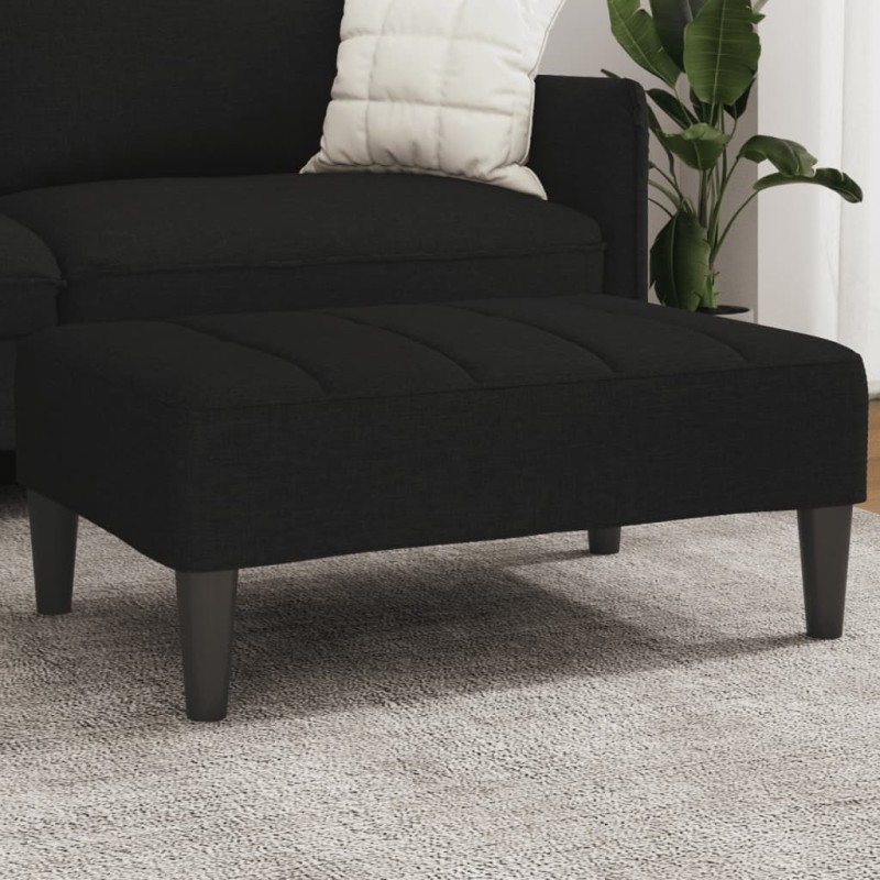 vidaXL Fußhocker Schwarz 77x55x31 cm Stoff vidaXL Fußhocker Schwarz 77x55x31 cm Stoff