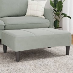 vidaXL Fußhocker Hellgrau 77x55x31 cm Samt