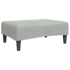 vidaXL Fußhocker Hellgrau 77x55x31 cm Samt
