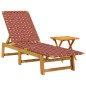 vidaXL Sonnenliege mit Tisch Rot Massivholz Akazie und Stoff vidaXL Sonnenliege mit Tisch Rot Massivholz Akazie und Stoff