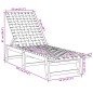 vidaXL Sonnenliege mit Tisch Rot Massivholz Akazie und Stoff vidaXL Sonnenliege mit Tisch Rot Massivholz Akazie und Stoff