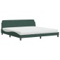 vidaXL Bett mit Matratze Dunkelgrün 200x200 cm Samt vidaXL Bett mit Matratze Dunkelgrün 200x200 cm Samt