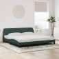 vidaXL Bett mit Matratze Dunkelgrün 200x200 cm Samt vidaXL Bett mit Matratze Dunkelgrün 200x200 cm Samt